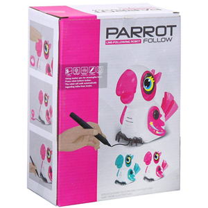 ربات اسباب بازی طوطی خط خوان صورتی PARROT LINE-FOLLOWING ROBOT_اسباب بازی